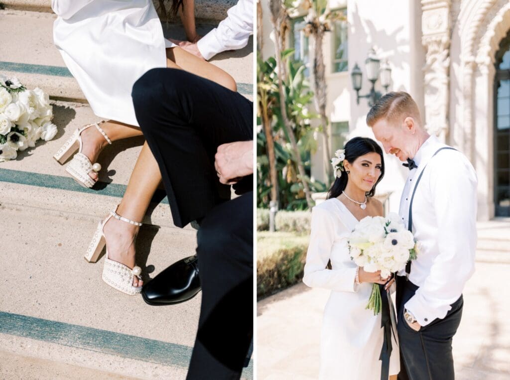 Couple celebrating after their courthouse wedding at the Beverly Hills Courthouse, capturing candid, joyful moments in a classic Los Angeles setting, How to Get Married at the Beverly Hills Courthouse (Cost, Timeline + Photo Tips) , how to get married at the Beverly Hills Courthouse, Beverly Hills Courthouse wedding, Beverly Hills Courthouse elopement, Elopement at the Beverly Hills Courthouse, Beverly Hills Courthouse Wedding, how to have a wedding at the Beverly Hills Courthouse
